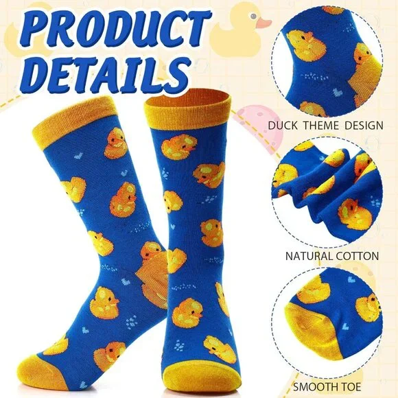 6 Pair Christmas Socks Gift Set Women Men Cute Cartoon Animal Novelty